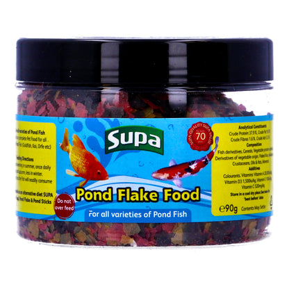 Supa 90g Premium Pond Flakes Koi Carp Goldfish Fish Food