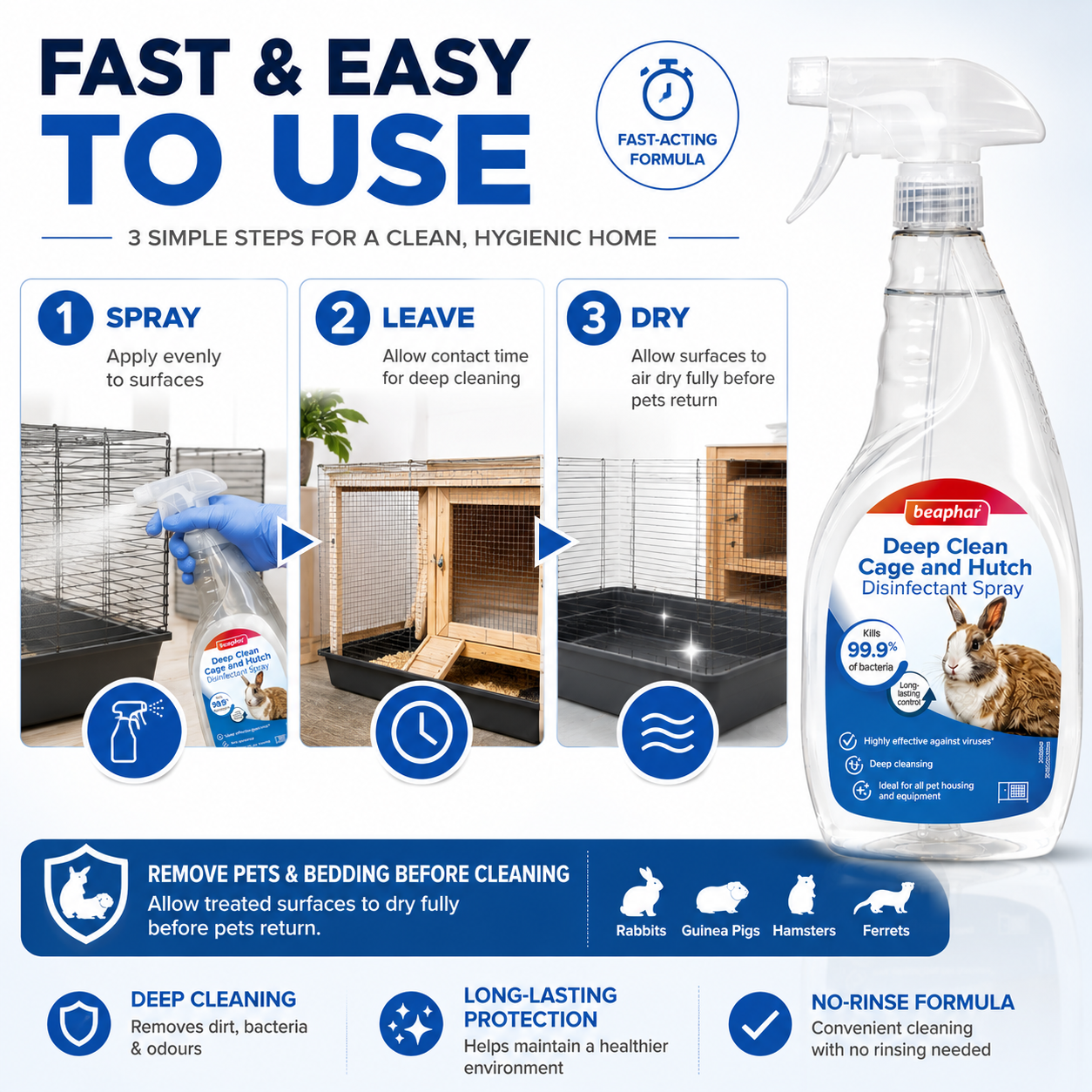 Beaphar Deep Clean  Disinfectant Spray 750ml