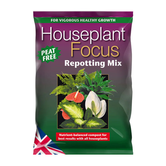 Peat Free Compost for Indoor Plants - 25 Litres - Houseplant Focus Repotting Mix
