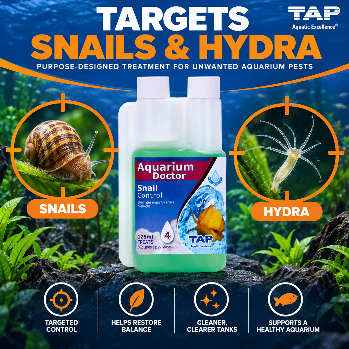 Aquarium Snail Eliminator – Safe for Fish & Plants