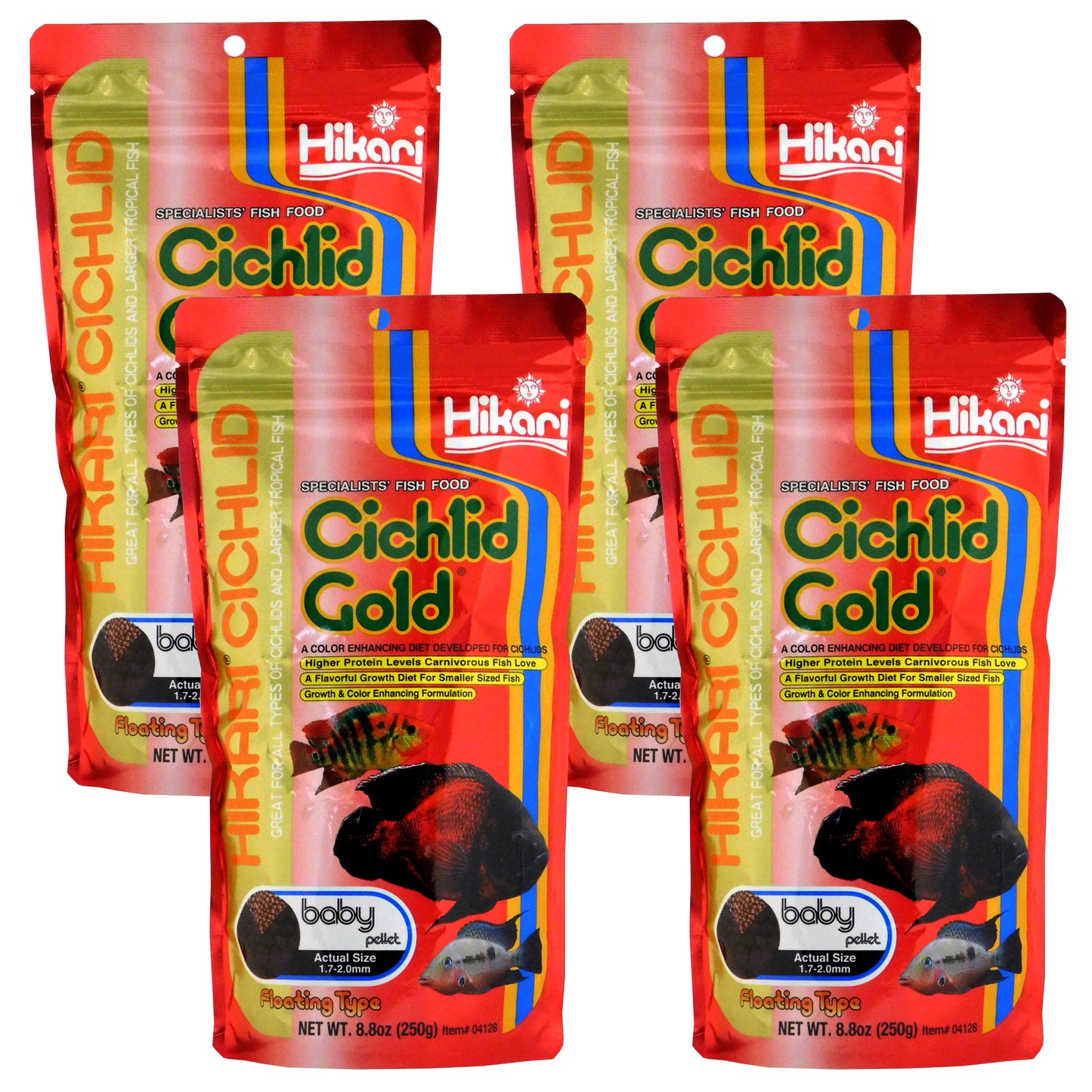 Hikari Cichlid Gold Baby Floating Pellets 1kg (4x250g) Fish Food