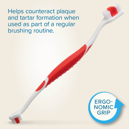 Beaphar Dual-Head Pet Toothbrush for Cats & Dogs