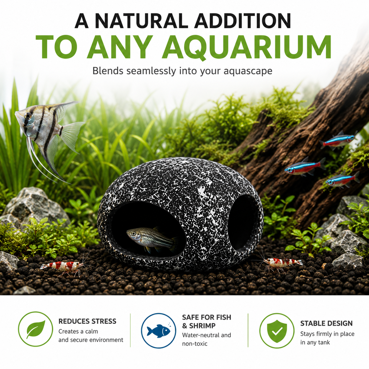 Superfish Ceramic Caves Shrimp Fish Fry Hides Aquarium Tank Decoration