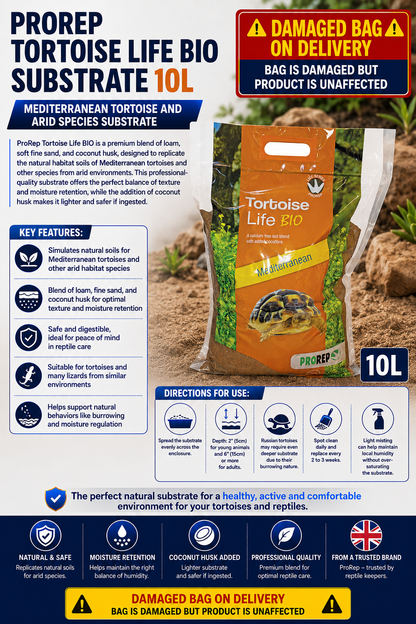 ProRep Tortoise Life BIO 10L - Arid Habitat Substrate