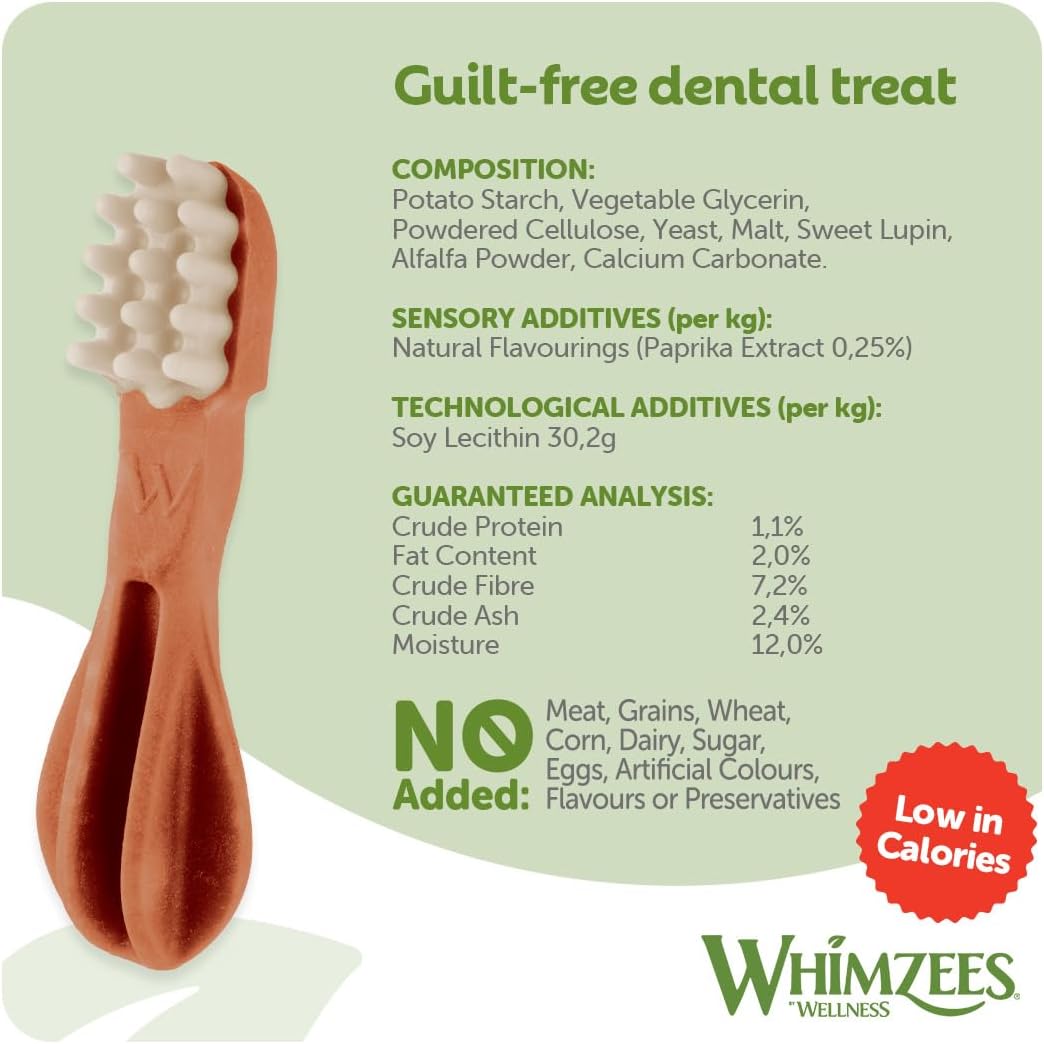 Whimzees Natural Daily Dog Dental Care Chews Treats – Multi Shapes & Sizes 