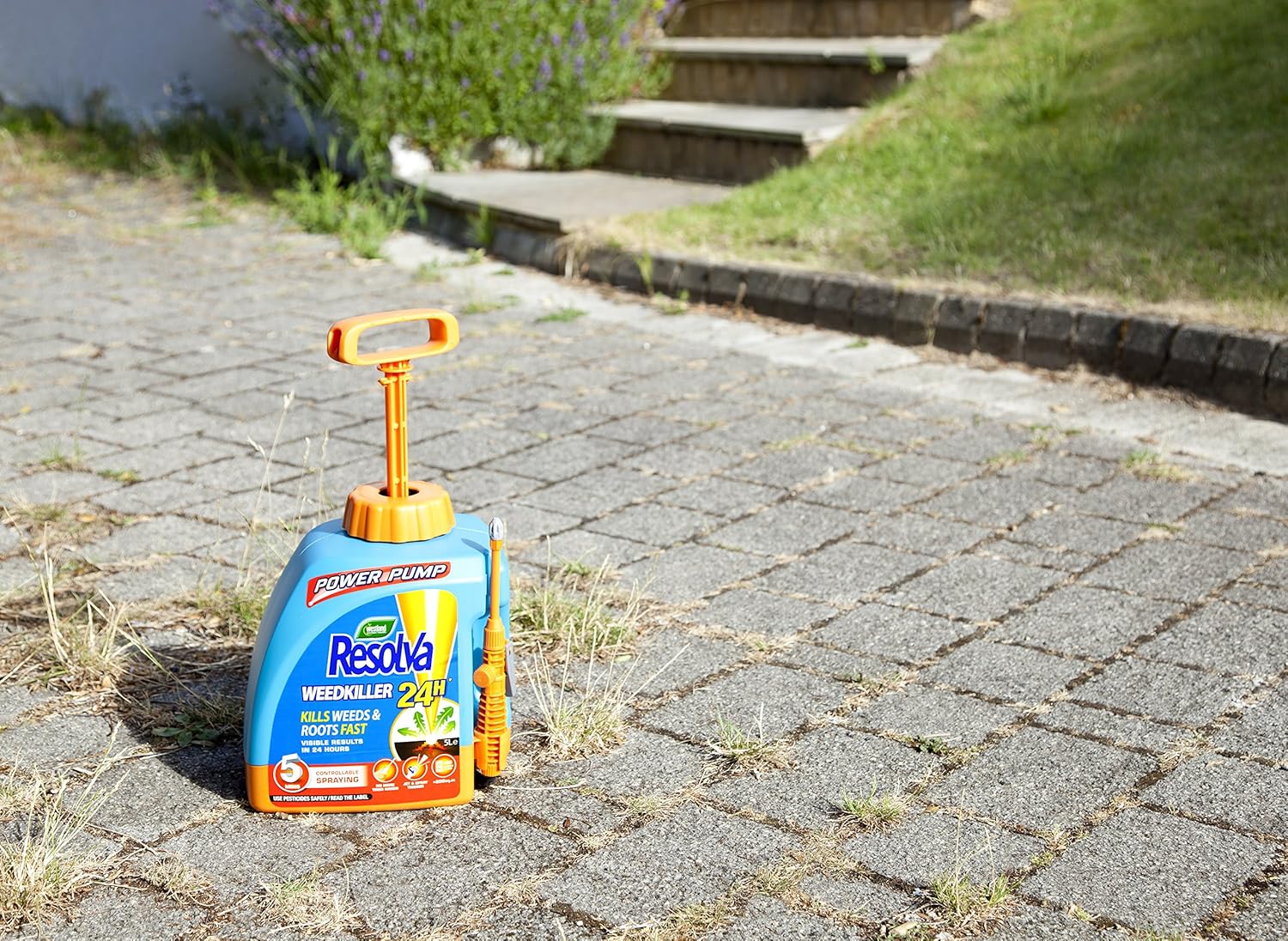 Resolva 24H Ready Use Weedkiller 5L Pump Kill Weeds Roots Borders Gravel Beds