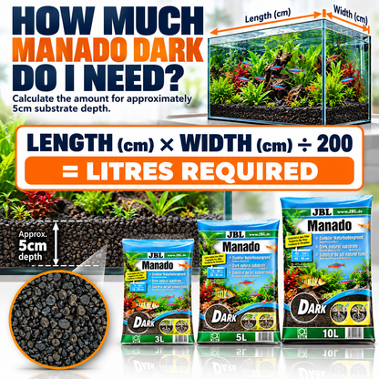 JBL Manado Dark Aquarium Gravel Substrate Planted Fish Tank Aquascaping Decor