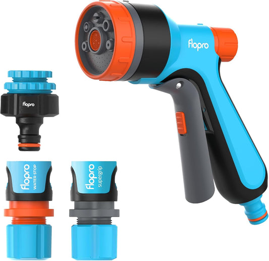 Flopro Watering Garden 7 Pattern Multi Spray Gun Set With Connectors