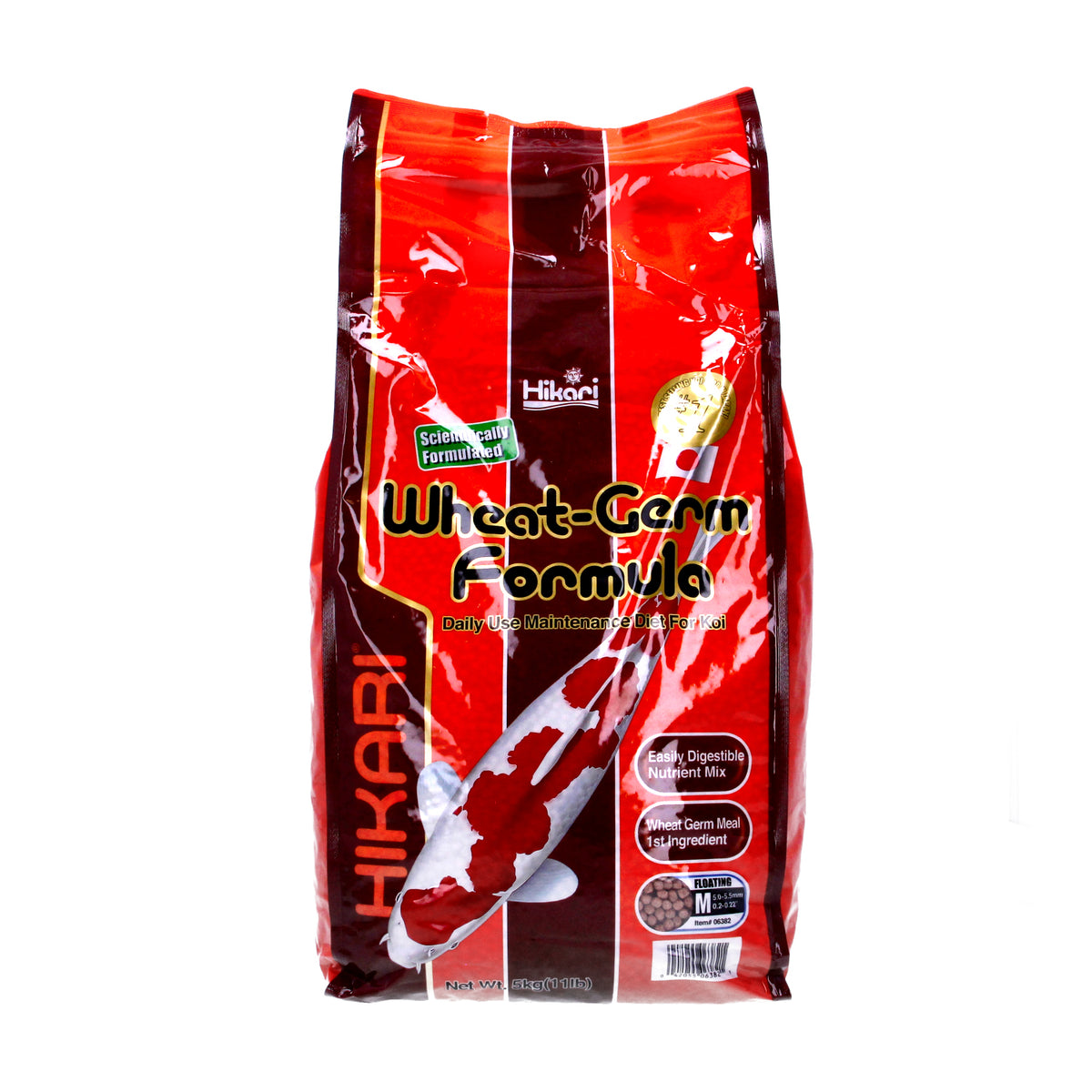 Hikari Wheatgerm Medium 5kg Koi Pond Fish Food Pellets Resealed Bag