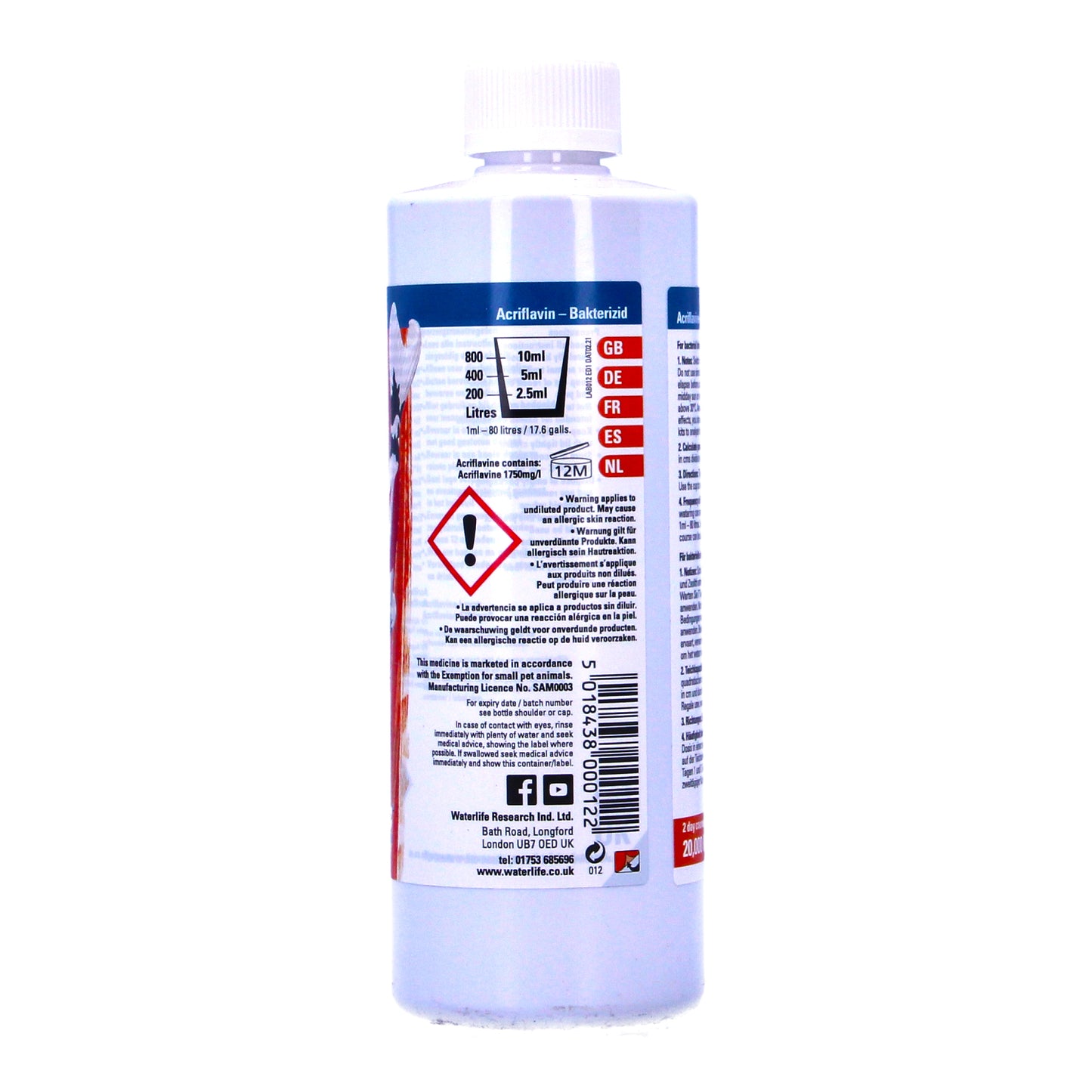 Waterlife Acriflavin 500ml Treatment