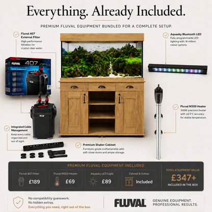 Fluval Shaker 345L Aquarium & Cabinet Plus Bundle
