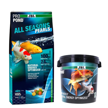 JBL ProPond All Seasons Pond Food Floating Sticks Pearls 5.8kg with Storage Bucket