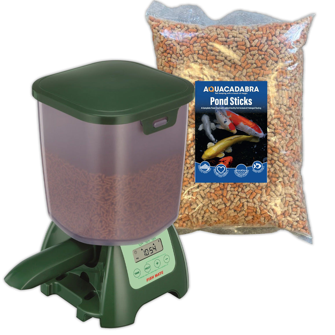 Aquacadabra Pond Food 2kg & P7000 Auto Feeder
