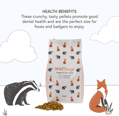 Wildlife World Badger Fox Food Meat Protein 2Kg & HHWB Hedgehog Food