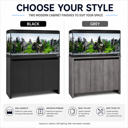 Fluval Roma 200 BT LED Aquarium & Cabinet