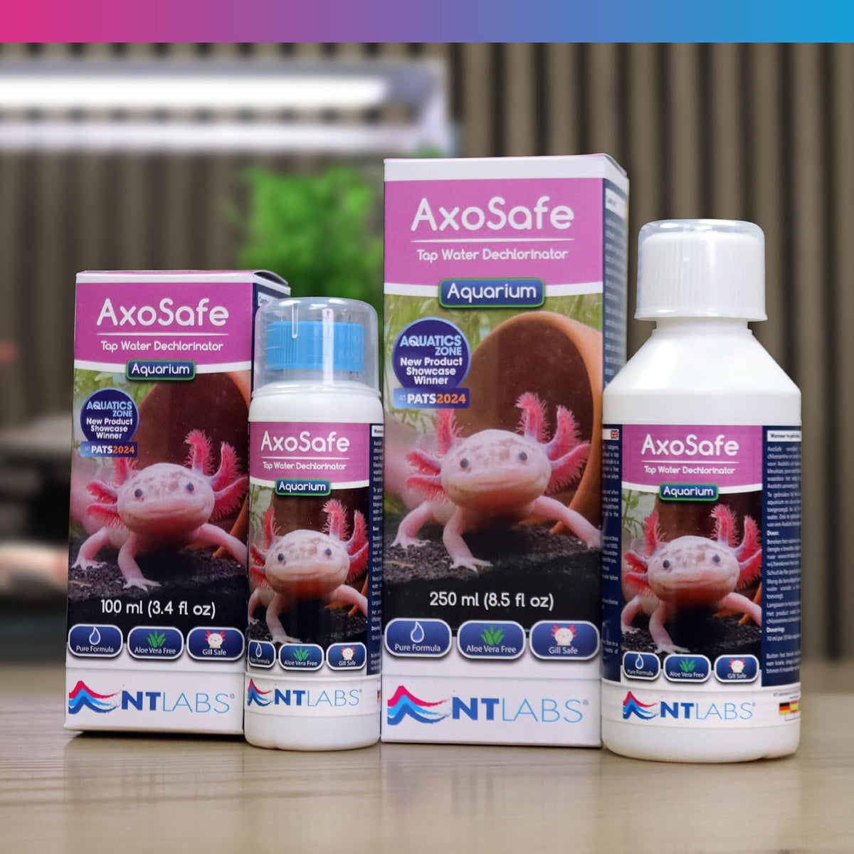 NT Labs AxoSafe & AxoCure 100ml Axolotl Water Conditioner Parasite Treatment