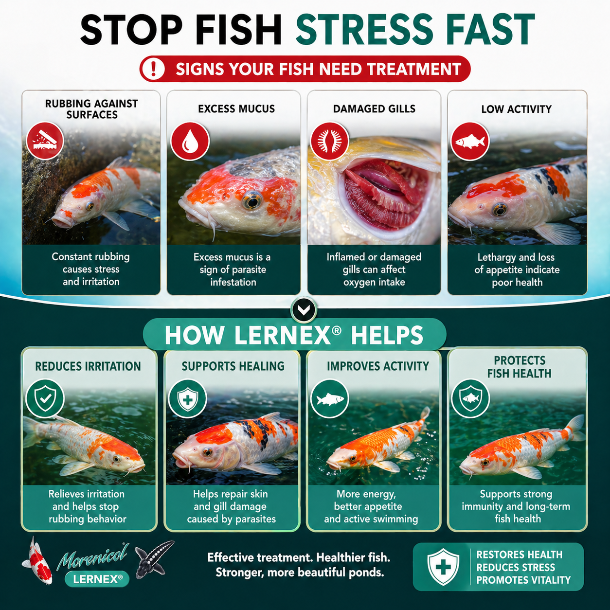 Colombo Lernex Pond Fish Parasite Treatment - Skin, Gill, & Anchor Worm Control