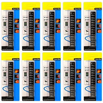 Aquarium LCD Stick On Thermometer Strip Fish Tank Digital Temperature