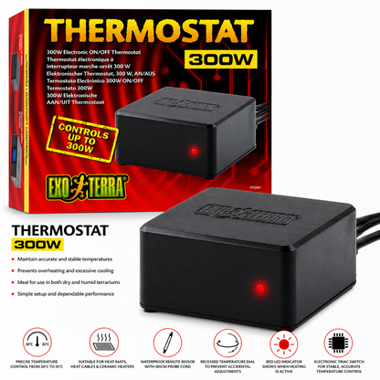 Exo Terra ON/OFF Thermostat 100W/300W with Sensor