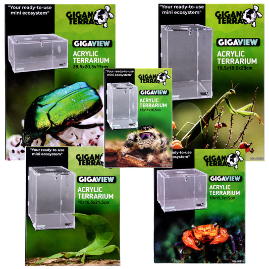 GIGANTERRA Easy Assemble Acrylic Clear Terrarium For Reptiles 