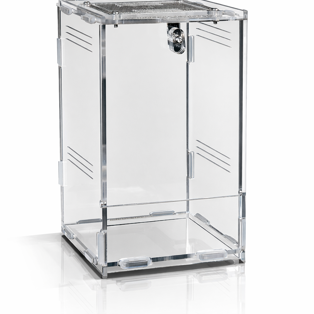 Repto Terra Clear Acrylic Terrarium Mesh Top Lock Reptile Enclosure