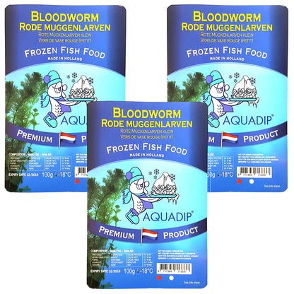Aquadip Frozen Bloodworm 100g Blister Pack x3
