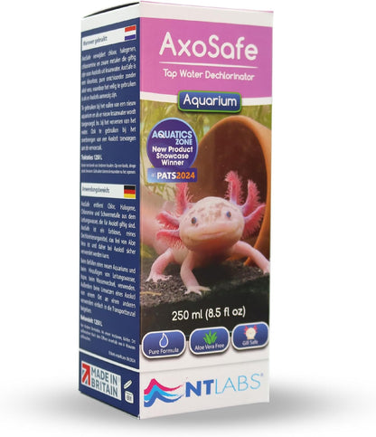 NT Labs AxoSafe 250ml - Water Conditioner for Axolotls, Removes Chlorine & Metals