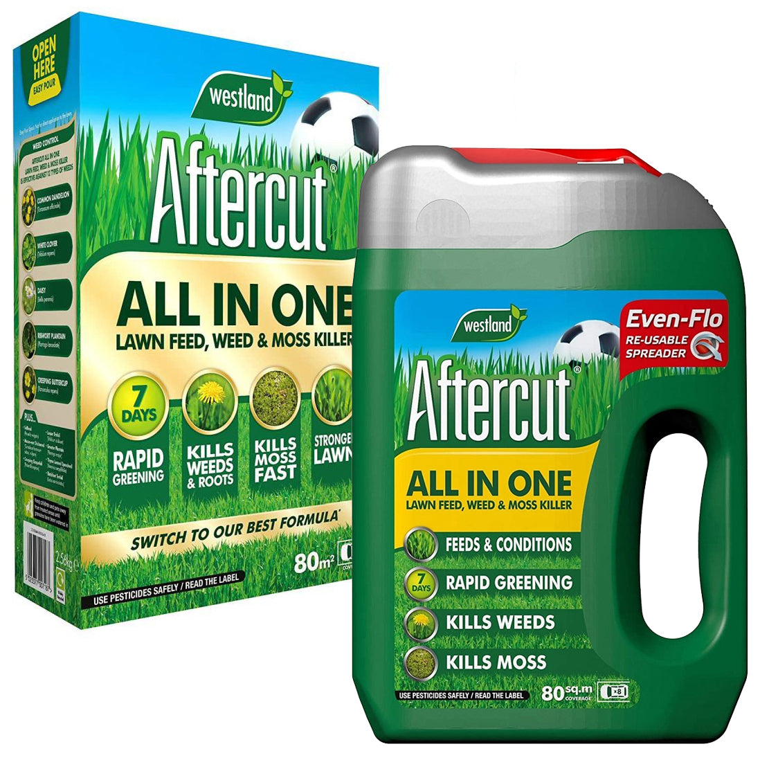 Aftercut All in One Lawn Feed, Weed & Moss Killer