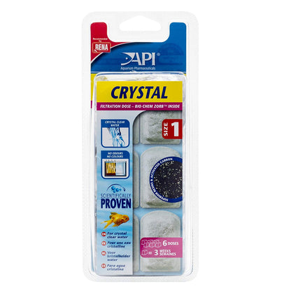 API Crystal Filter Cartridges for Superclean Internal Filters Resin Carbon