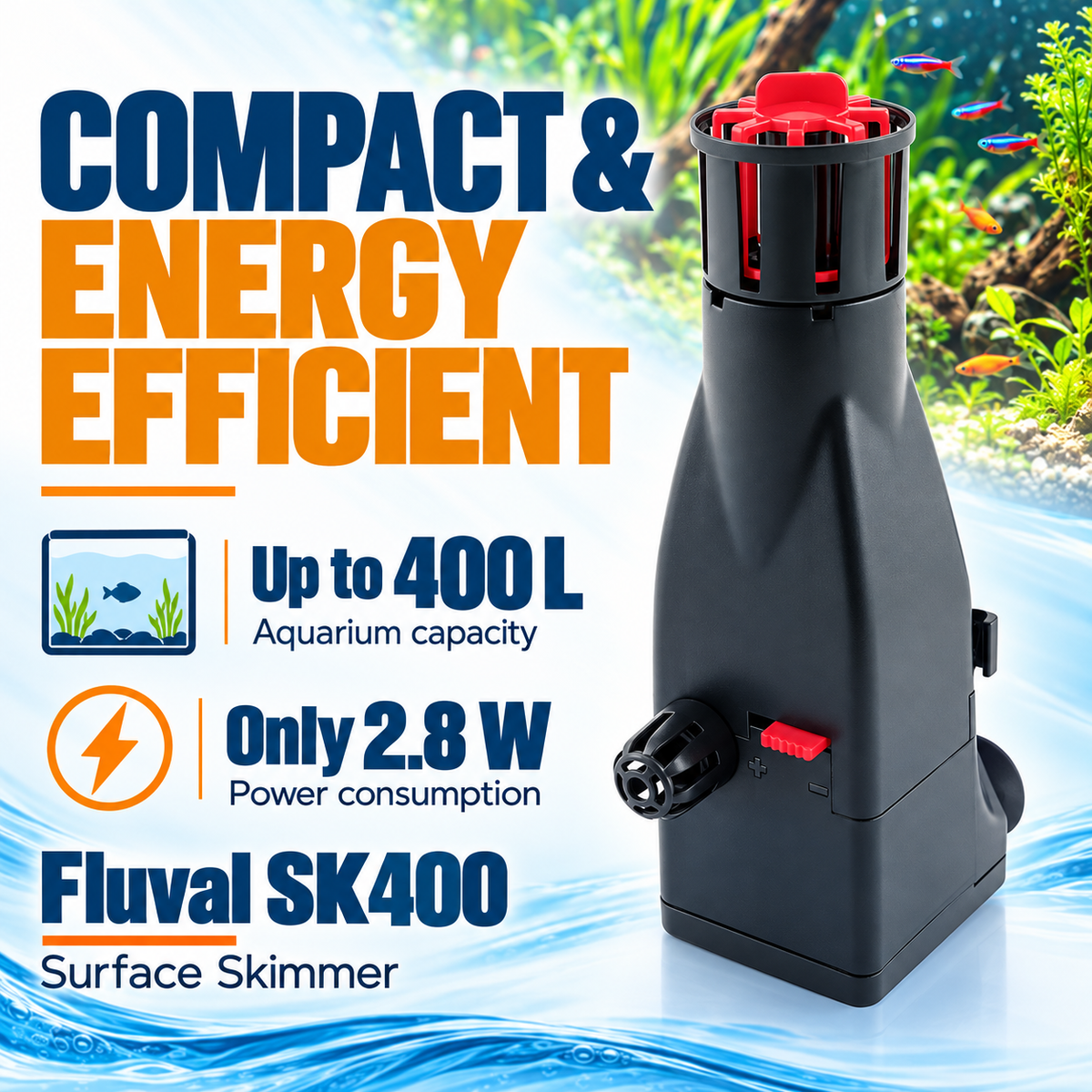 Fluval SK400 Surface Skimmer for Healthy Aquariums
