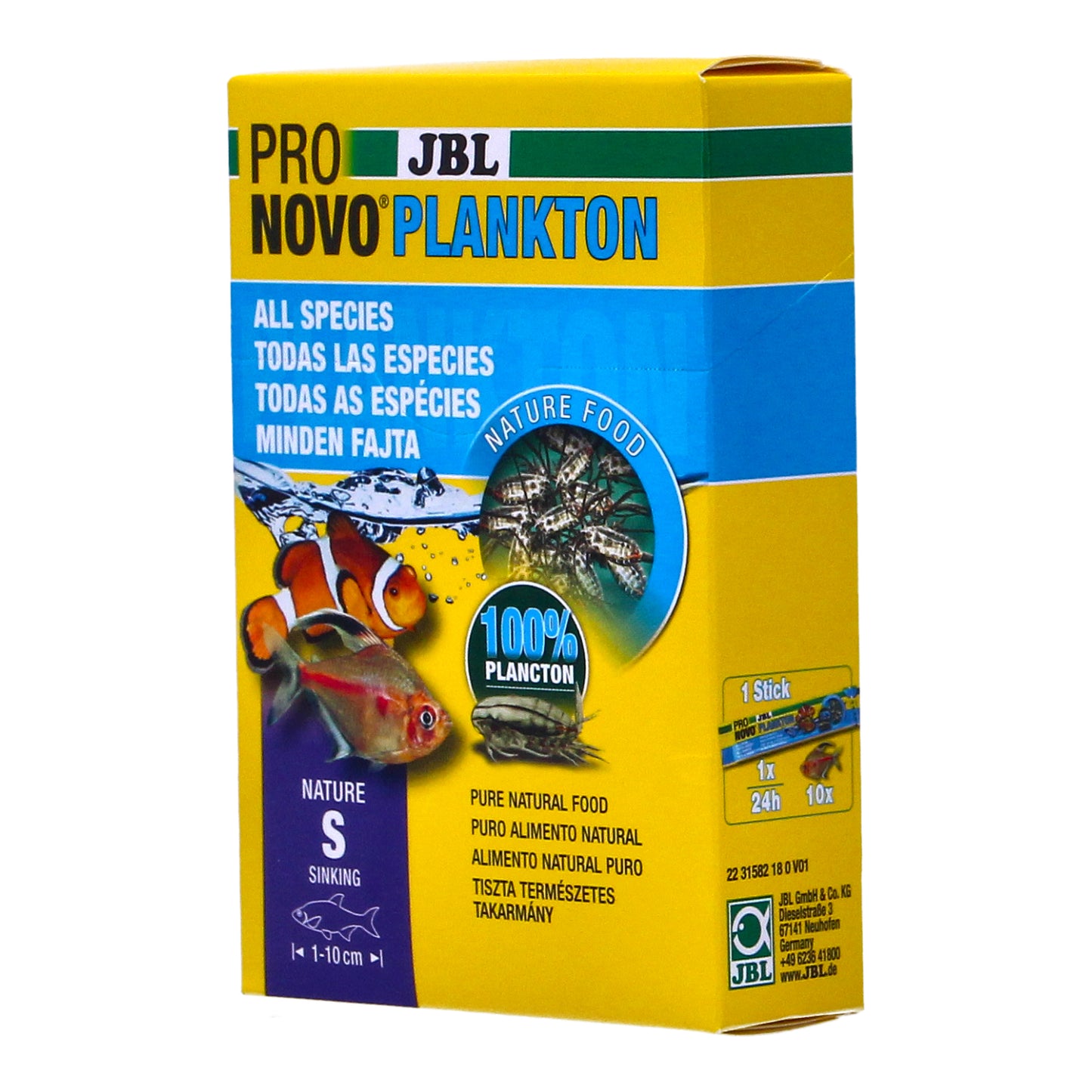 JBL PRONOVO PLANKTON Zooplankton Sinking Fish Food – 8x10ml