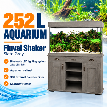 Fluval Shaker 252L Aquarium & Cabinet - Slate Grey