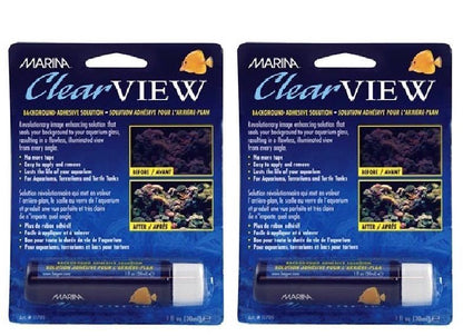 Marina Clearview Aquarium Background Adhesive 30ml x2 Fish Tank Glue Sealant