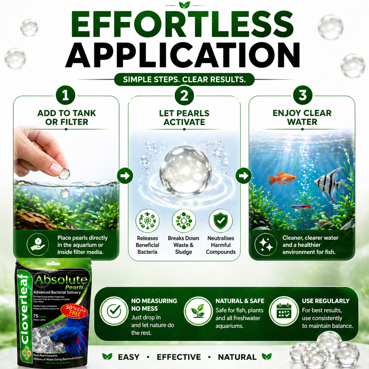 Cloverleaf Absolute Pearls 75 Aquarium Balls