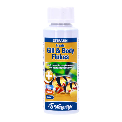 Waterlife Gill Body Fluke Internal Worm Fish Treatment 100ml Aquarium 200L