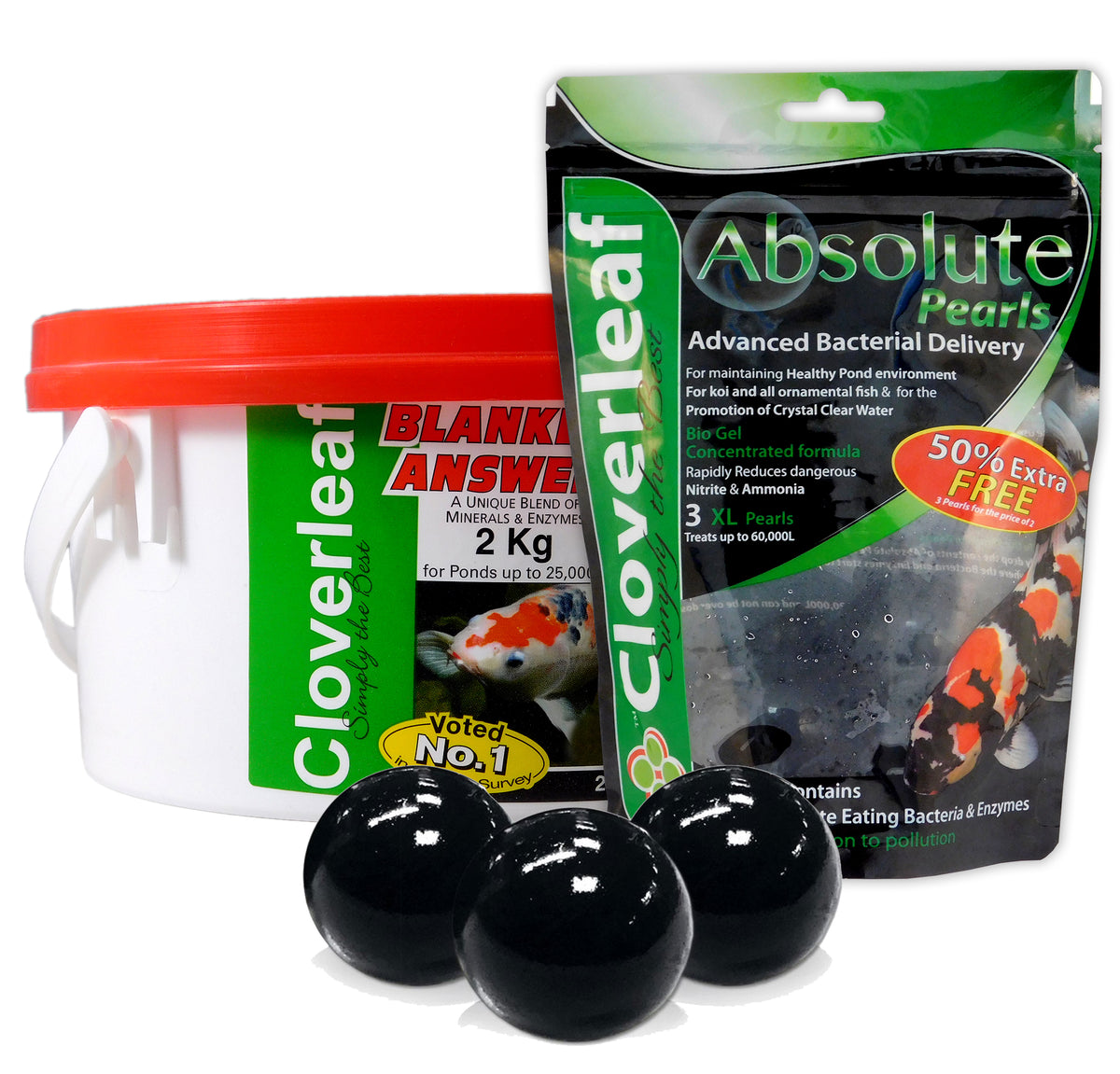 Cloverleaf Absolute Pearls XL & Blanket Answer Pond Treatment 2kg 4kg