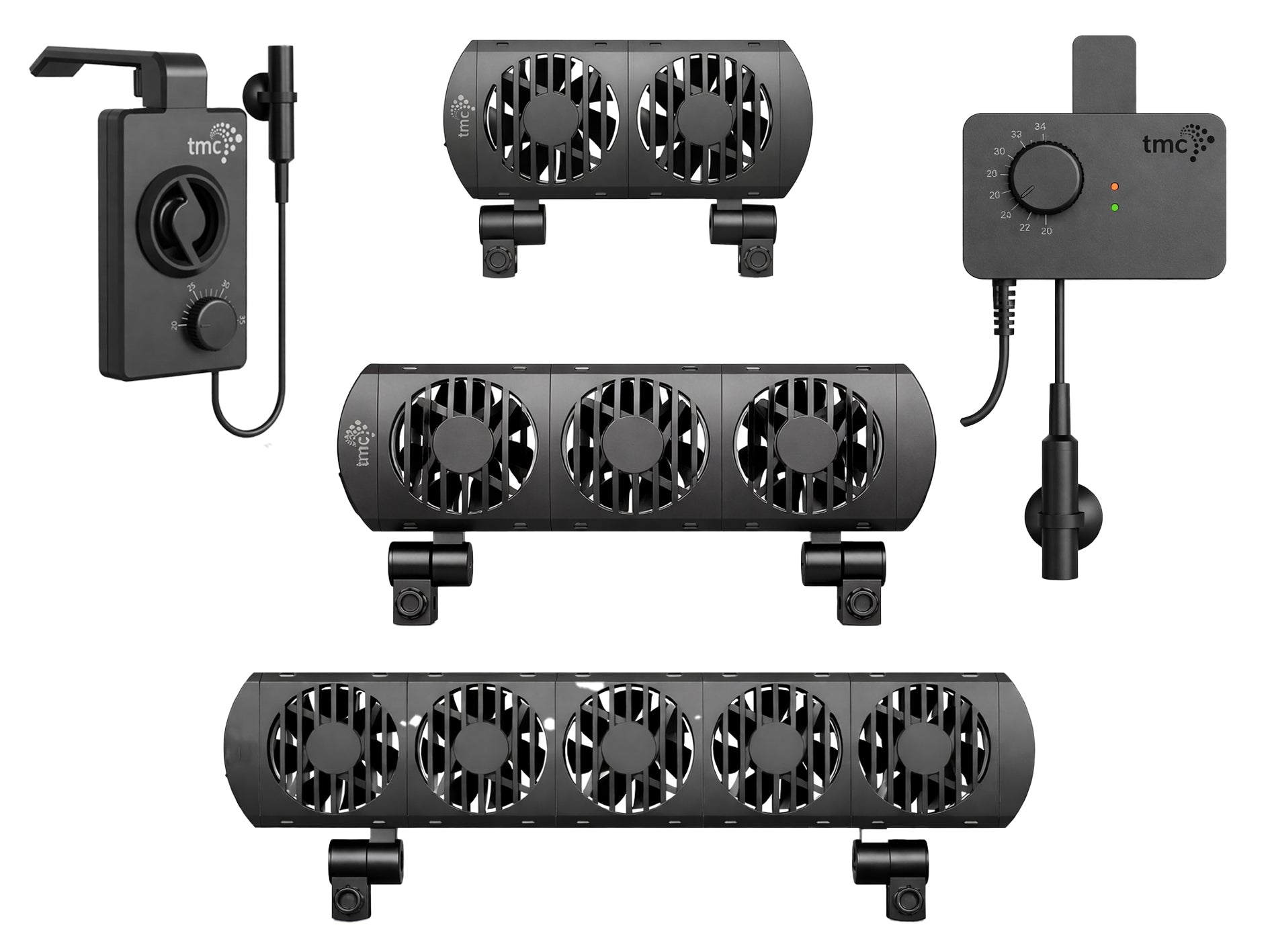 TMC Aquarium Cooling Fan System Fish Tank Cooler with Thermostat 12V