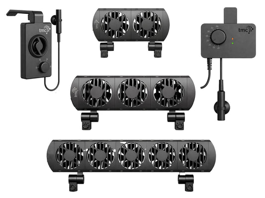 TMC Aquarium Cooling Fan System Fish Tank Cooler with Thermostat 12V