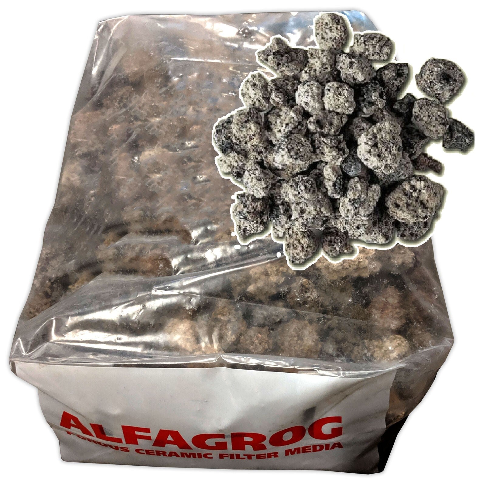 Alfagrog E25 Ceramic Biological Filter Media 15kg