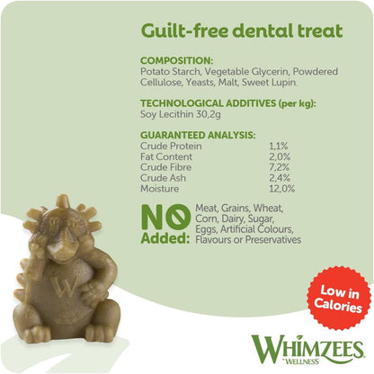 Whimzees Natural Daily Dog Dental Care Chews Treats – Multi Shapes & Sizes 