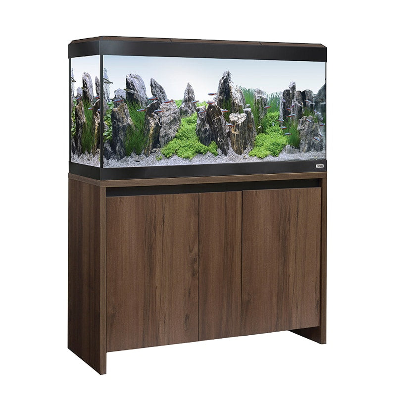 Roma 200 Walnut Aquarium & Cabinet, Bluetooth LED Lighting