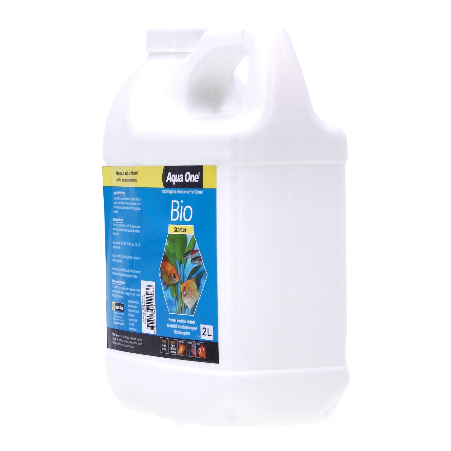 Aqua One Aquarium Fish Tank Bio Starter 2L Ammonia Remover Plant Growth