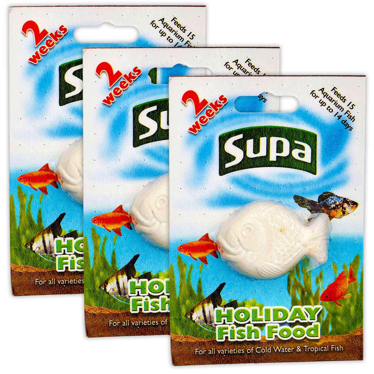 Supa Holiday Fish Food Feeding Blocks Aquarium Tropical Goldfish x2 x3