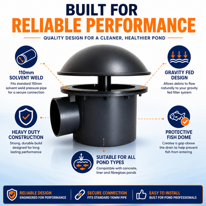 4" Pond Bottom Drain Solvent Weld Fitting