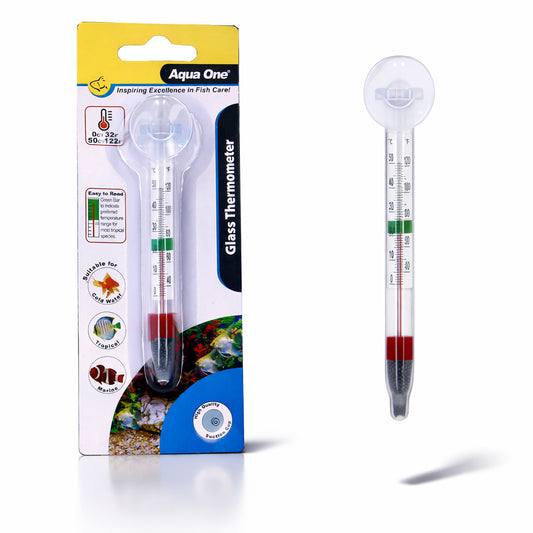 Aqua One Glass Stick On Thermometer