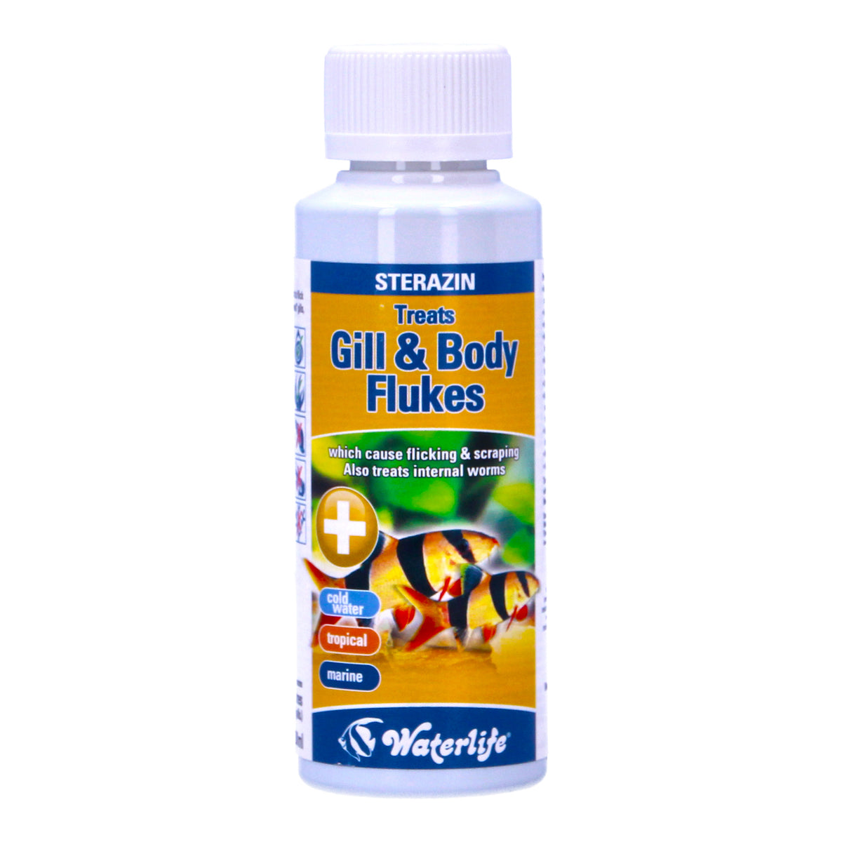 Waterlife Gill Body Fluke Internal Worm Fish Treatment 100ml Aquarium 200L