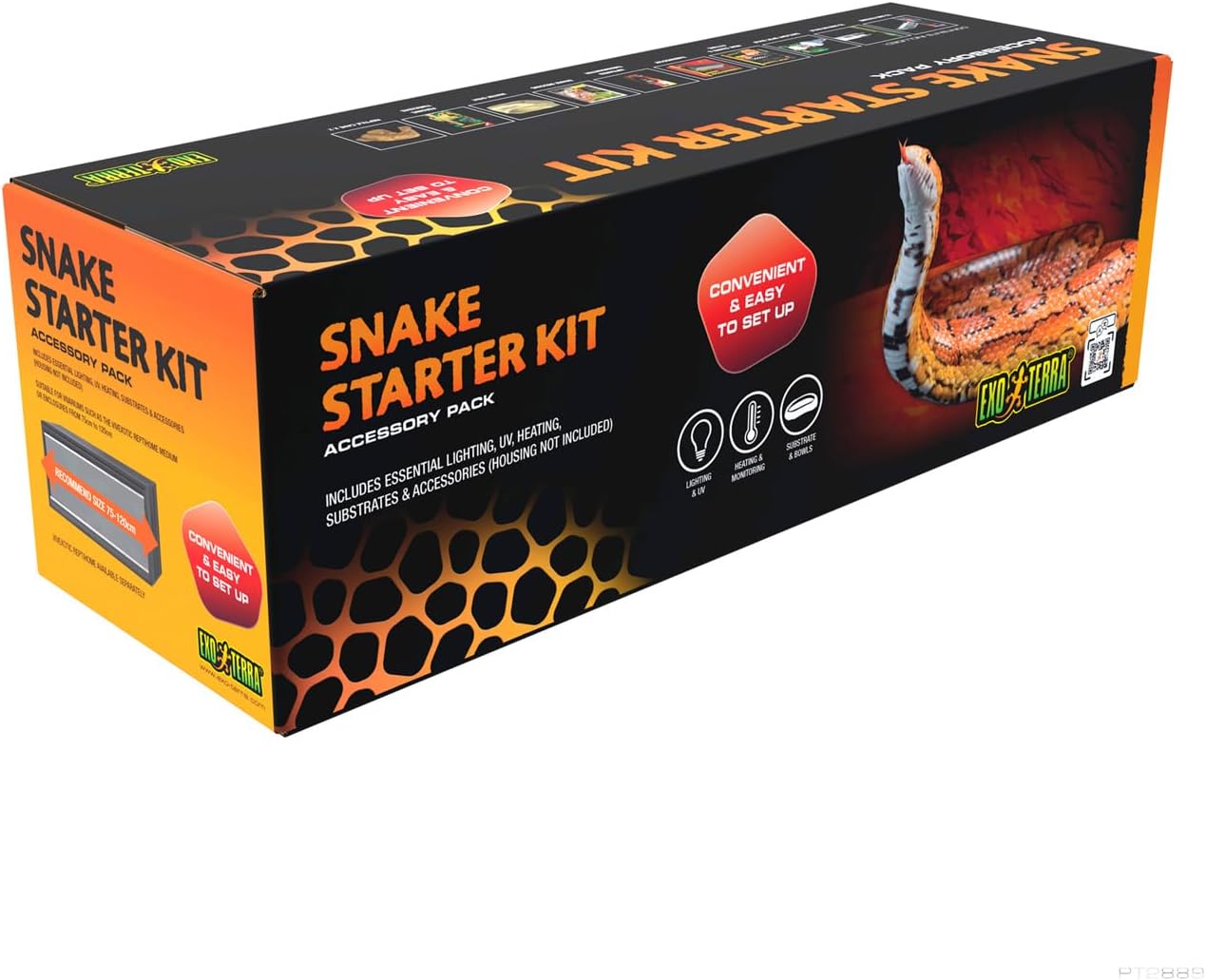 Exo Terra Snake Accessory Starter Kit with Heating, UVB Lighting & Thermostat