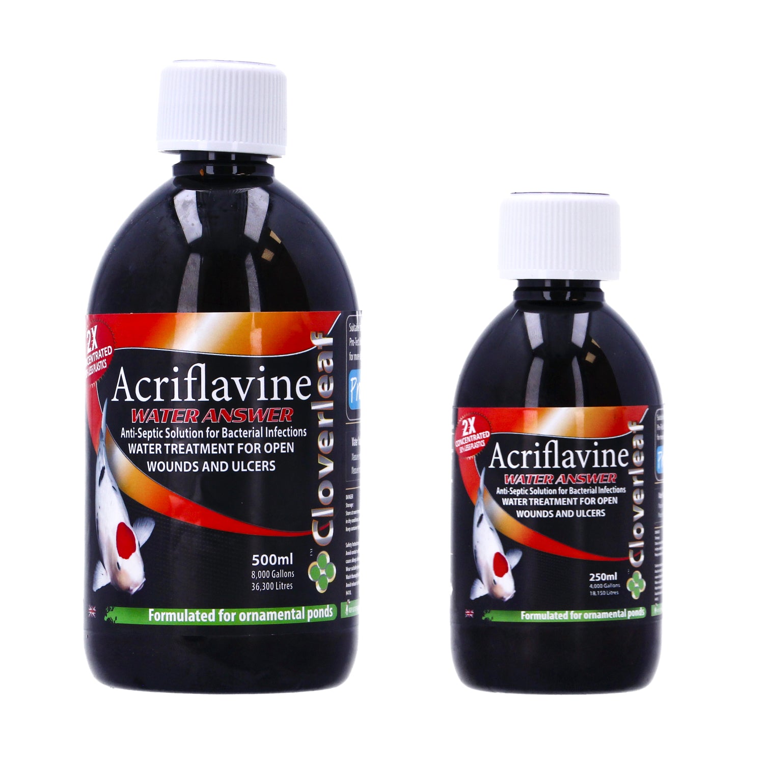 Cloverleaf Acriflavine Water Answer Pond Fish Treatment Koi 250ml 500ml