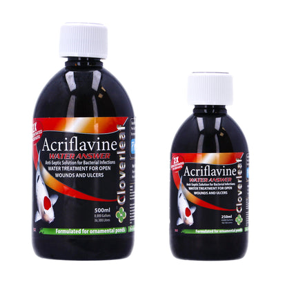 Cloverleaf Acriflavine Water Answer Pond Fish Treatment Koi 250ml 500ml