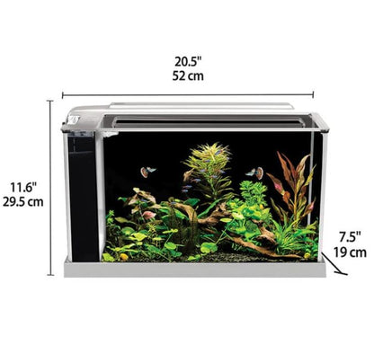 Fluval SPEC 19L Nano Aquarium with 7000K LED & 3-Stage Filtration Black